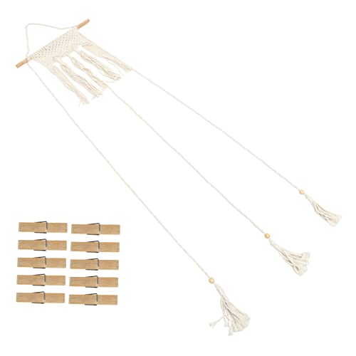 Abaodam 2Pcs Woven Photo Folder Woven Wall Hangings Large Macrame Wall Hanging Hangers To Decorate Wall Collage Picture Frames Wall Photo Collage Frame Macrame Picture Hanger Photo Holder #TOP2