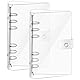 2 Stück Ringbuch A6 Ring Binder, 19.5x12.5 cm Transparent PVC Binder A6 Binder, Nachfüllbares Ringordner mit Druckknopf Notebook Schutz Transparente Loose Binder für Büro Schule Journal Buch