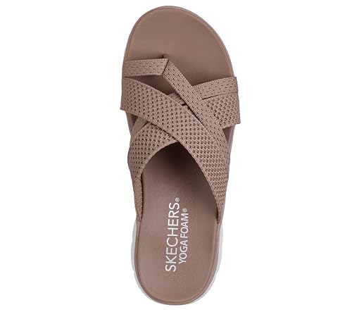 Skechers Skechers Women's SUMMITS - FANTASY WALK, Multi-Strap Toe Loop Thong, Mocha, 10M