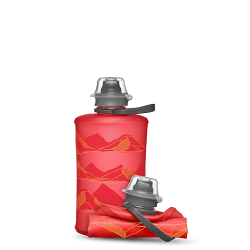 Hydrapak Stow (350ml) - Zusammenklappbare Wasserflasche - Ultraleichte & verpackbare Reiseflasche, flexible Ski-, Wander-, Fahrrad- oder Kletterflasche - Redwood Berg Design