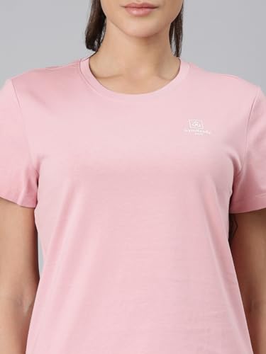 Image of XTEP Comprehensive Training Series, Crew Neck Style, Slim Fit, Short Sleeve, Twill Weave, Sports Tshirt 100% Cotton T-Shirt for Women (Pearl White, Pink, Blue)