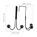 DECOMELODY 2pcs Simple Iron Art Door Back Hooks Non-Screw Hangers for Bedroom Coat Hat Scarf Purse Versatile for Kitchen Bathroom Office Industrial Use