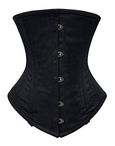 luvsecretlingerie Heavy Duty 26 Double Steel Boned Waist Training Velvet Underbust Tight Shaper Corset #8023-VE