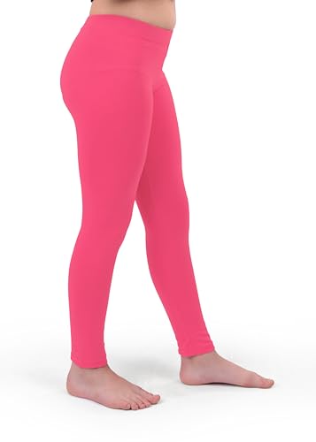 Silky Toes Little and Big Girls Premium Cotton Leggings/Size 2t to 16/ Many Colors for School Uniform Pink2