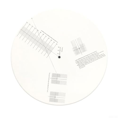 Placa de calibración de discos de vinilo acrílico blanco Lp y transportador de distancia para platos 2