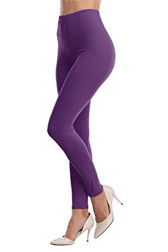 Image of Kotii Women's Soft Full Length Leggings High Waist Ankle Length Leggings Pants Tights