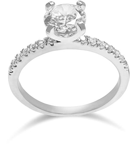 MadameRose Ring Chérie aus 925 Sterlingsilber und Zirkonia Diamanten