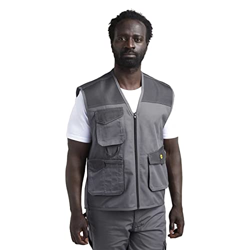 Chaleco Mover Gris XXXL Diadora Utility de trabajo multi bolsillos 3