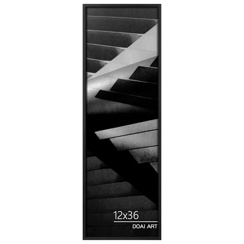 DOAI ART 12x36 Poster Frame Black Poster Frames 12 x 36 inches