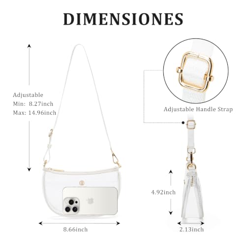 Image of Shoulder Bag for Women Handbags with Adjustable Strap Underarm Purse Mini Clutch Purses Trendy Crescent Bags 1L