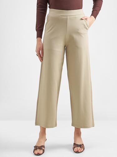 Image of Tokyo Talkies Wide Leg Relaxed fit Cullotes |Ultra Soft, Elasticated, High Waist, Wrinkle Free Trousers |All Day Wear