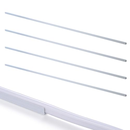Image of Yescom 5Pack 3ft Commercial Warm White Rope Light Aluminium Track Channel | 7x10mm, 1m Long Straight Mounting Rails, Ideal for indoor outdoor DIY, Compatible with 7x14mm Bilume 2700K