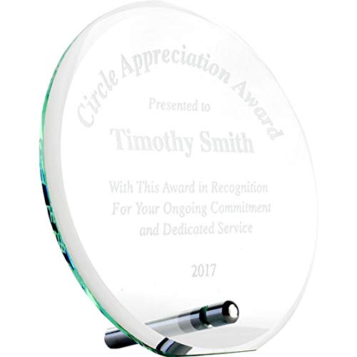 PlaqueMaker Standing Crystal Award Perfect for Sports Corporate School or Church Awards Customize with Your Personalized Text and Logo