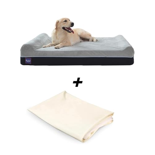 Image of Memory Foam Dog Bed + Waterproof Inner Cover (50x36x10)