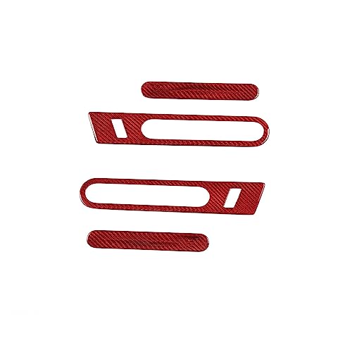 �ԃC���e���A�p�l�� �ɓK������ GTR �ɓK������ R35 2008-2016�ɓK������ ���A���J�[�{���t�@�C�o�[�� �Ԃ̃h�A�O���n���h�������X�e�b�J�[ �J�[�A�N�Z�T���[ ��p �A�N�Z�T��(Red)