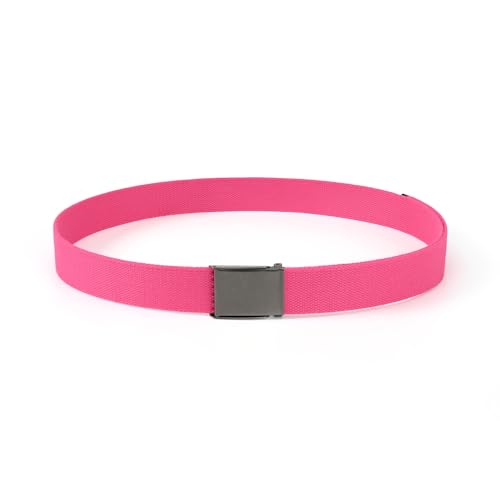 Image of Mile High Life Canvas Web Belt | Cut to Fit Up to 52 inch | Flip-Top Matte Silver Nickel Buckle 12 Colors