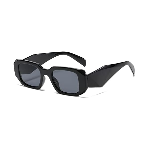 EYLRIM Thick Square Frame Sunglasses for Women Trendy Chunky Rectangle Sun Glasses