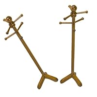 Toyvian 2pcs Dollhouse Miniature Coat Rack Stand Scale Metal Miniature Hooks for Dollhouse Clothes Rack Display Holder for Clothes