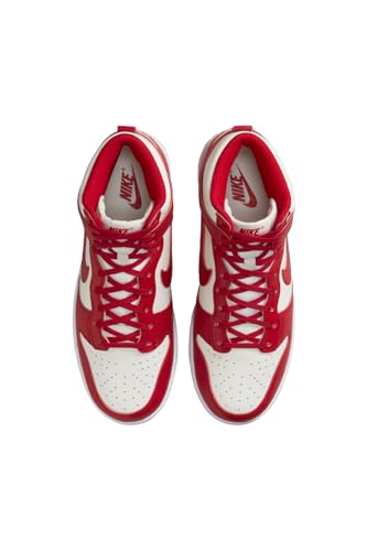 Nike Women's Dunk High Sail/Gym Red-Light Brown (DD1869 114) - 9.54