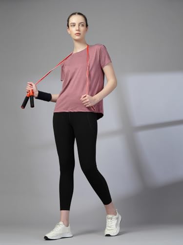 Image of CHKOKKO Gym Tshirt for Women Workout Dry Fit t Shirt Sports Tshirt Lightweight Round Neck Breathable Half Sleeve Activewear Running Yoga Tops for Woman
