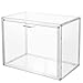 Attelite Clear Acrylic Display Case,3 Tier Display Shelf with 2 Movable Plate, Stackable Dustproof Protection Showcase for Action Figures,Toys, Display Storage Box Countertop with Magnetic Door