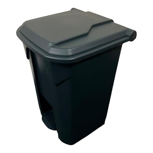 Chabrias Ltd 80 Litre Grey Step-On Waste Bin for Kitchen, Office, Medical, Clinical – Recycling Trash Can for Indoor/Outdoor, Home & Commercial Waste Disposal