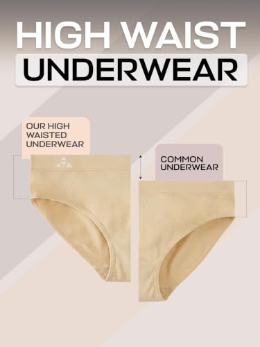 Image of Balanced Tech Moisture Wicking Underwear for Women, Seamless Workout Hipster Brief Bikini Panties