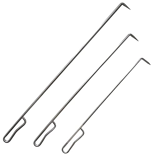 GRILLJOB BBQ Grill Kohle Esche Schürhaken - 50,8 cm Edelstahl 304 Kohle Asche Schürhaken, Deckelheber, Grillrostheber, Outdoor Camping Werkzeug Zubehör Cover