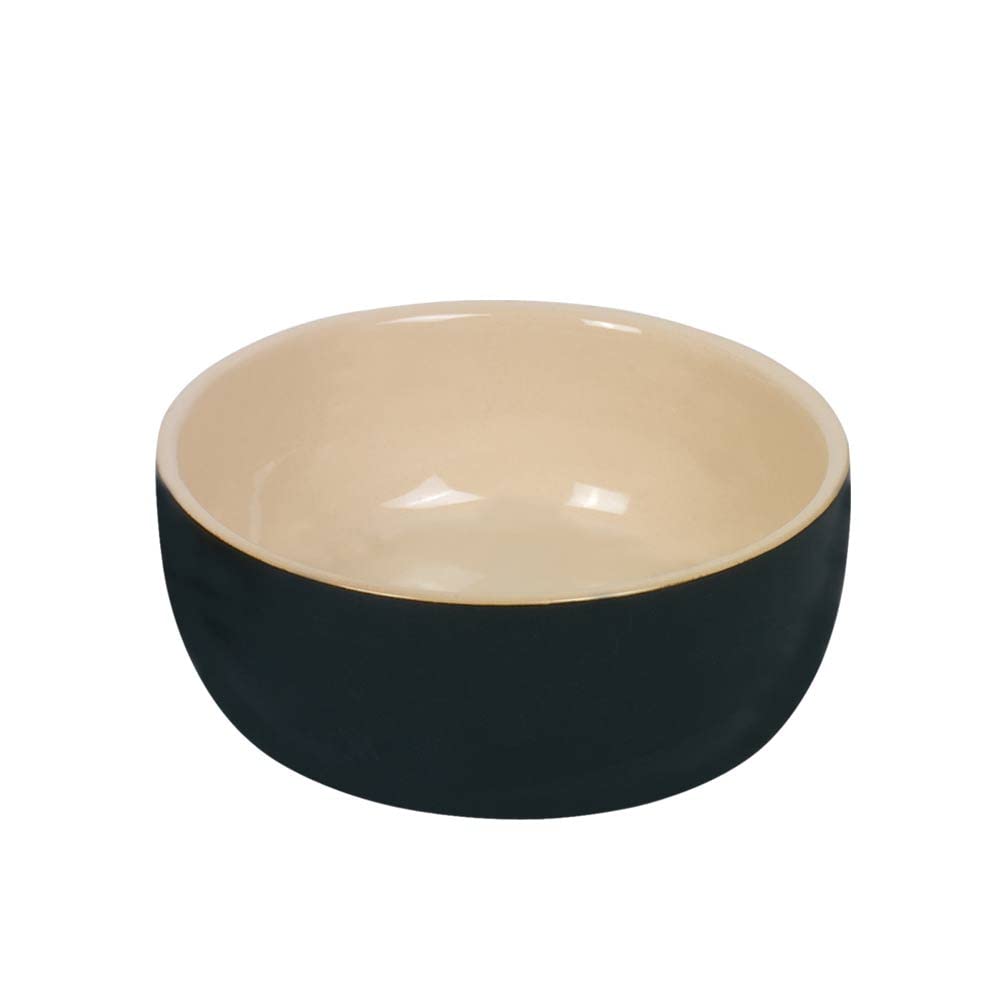 Nobby Kaunis Ceramic Bowl, Black/Cream, Diameter 18.5 x 7.0 cm, 1.00 L, Pack of 1