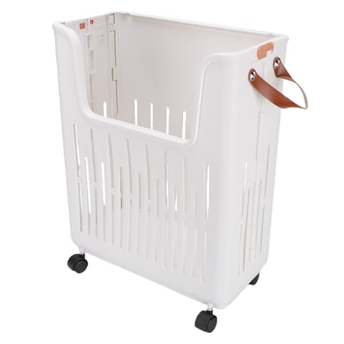 Tosuny Cesta de Lavandería Rodante, Plegable, Eficiente, Ahorro de Espacio, Diseño Hueco para Familias Ocupadas, Cantidad de Plástico para el Hogar