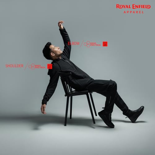 Image of ROYAL ENFIELD URBANITE RIDING JACKET CUM CASUAL JACKET CUM SWEATSHIRT|CE level 2 armours at Shoulders & Elbows CE level 2 armour at back|Riding jacket protection: CE certified to CLASS A | BLACK M