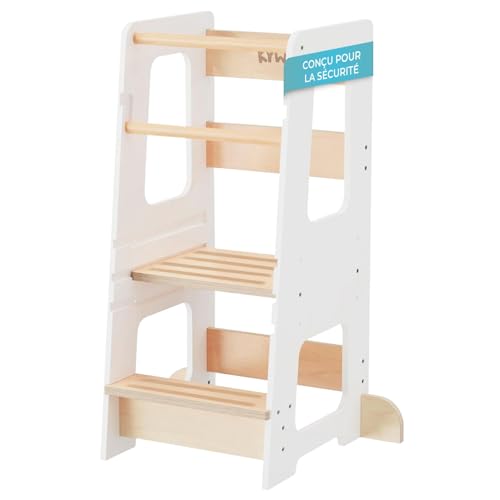 KYWAI Tour d'observation Enfant – Tour d'observation Montessori avec Double barrière, 3 hauteurs...