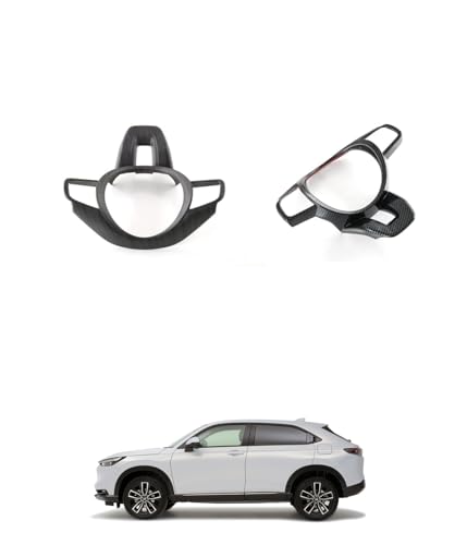 Jahbex 2021新型 ヴェゼル RV系 RV3 RV4 RV5 RV6 (For VEZEL)2021年〜アクセサリー カスタム パーツ ステアリング ハンドル ガーニッシュ カバー 内装 インテリア 1P 新型ヴェゼル アクセサリー (木目調)