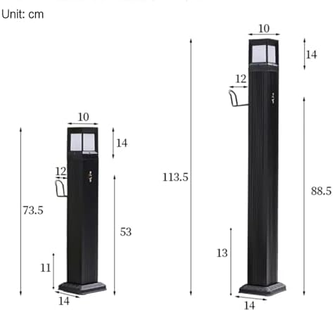 Outdoor Solar Charging Vertical Square Garden Water Column Faucet - Illuminated Freestanding Fountain for Landscape Decor, Winter-Resistant Watering Hydrant