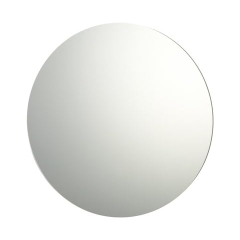 Reflex Sales & Marketing Ltd. 60cm Diameter Plain Frameless Bathroom Circular Mirror with Wall Fixings Cover