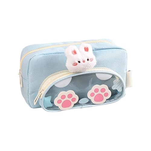 Capybara - Estuche organizador de peluche de animales, gran estuche para lápices, de tela Oxford con cremallera, bolsa de papelería para la escuela, viajes, oficina, uso diario