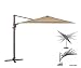 Produktbild Madison Ampelschirm Monaco Flex 330 cm in Natur Ecru inklusive Ständer, sowohl axial als auch am Mast verstellbar, UV-Schutz 50 Plus