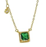 [gulamu jewelry] グラムジュエリー エメラルド カラー ネックレス レディース 誕生石 5月 女性 シルバー925 ゴールドコーティング 金属アレルギー対応 プレゼント ギフト 誕生日 記念日