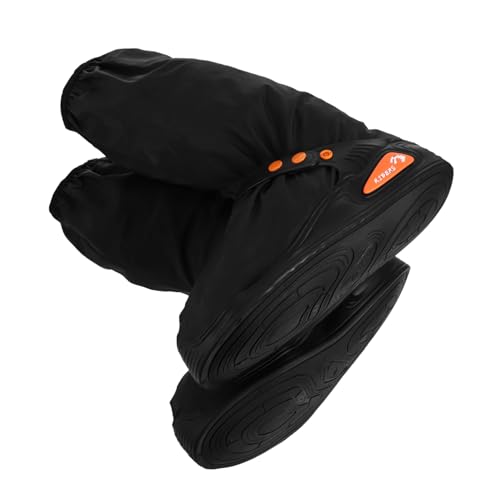 LOORGVEL 1 Par Cubrezapatos a Prueba De Lluvia Funda para Botas De Lluvia Cubierta De Zapatos De Motocicleta Cubiertas De Zapatos De Lluvia Cubierta De Maletero De Polivinilo Black