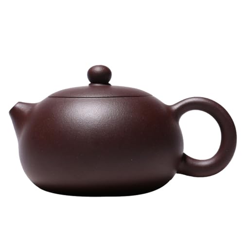 Image of Xishi Teapot 9oz Chinese Yixing Zisha Clay Pot Snap-lid Ceramics Purple Sand Mud Kungfu Tea Set Kettle 14 Hole Filter (purple 270ml)