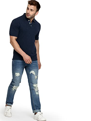 Image of CHKOKKO Men's Cotton Regular Fit Half Sleeves Polo T-Shirt