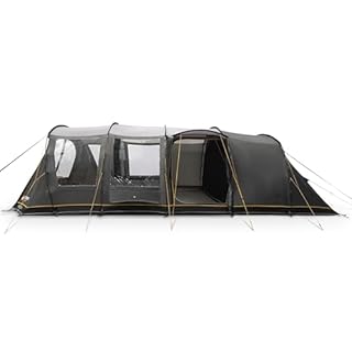 Vango Keswick 600 Family Tent, 6 Person Family Tent with Enclosed Front Porch, Double Living Area, Lights-Out Bedrooms, Sentinel Active Plus Fabric, 4000mm HH, Fully Sewn-in Groundsheet
