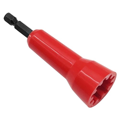 TENGBASE Wire Twister Tool for Drill, Electrical Tools for Electrician, for Drill Bits and Wire Connection Tools, with 1/4 "Chuck, 1 Pack Red