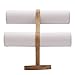 Produktbild TOOGOO Bambus Schmuck Display Armband Lagerung Display Armreif Display Stand Vintage Velvet/PU Leder Uhr Schmuck Veranstalter WeiE Haut