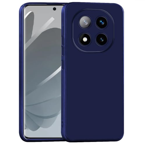 Image of Back Cover for Mi Redmi Note 14 Pro Plus 5G | Full Camera Protection | Premium Liquid Silicon Case | Flexible Bumper Case for Mi Redmi Note 14 Pro Plus 5G (Dark Blue)