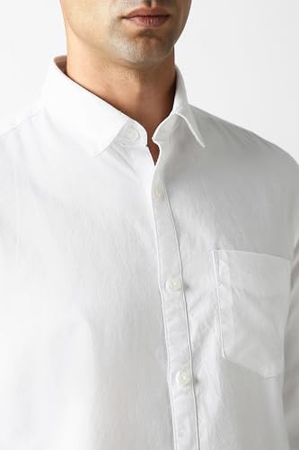 Image of Van Heusen Men's 100% Cotton Solid Regular Fit Casual Shirt