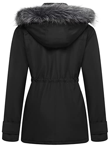 GGleaf Women's Quilted Winter Coat Warm Puffer Jacket Thicken Parka with Removable Hood2