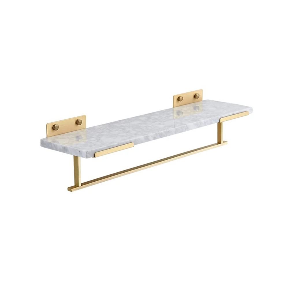 Marble Style Floating Shelves Shower Caddy Stylish Bathroom Shelf for Cosmetics Shampoo Conditioner and Towels Wall Mounted Kitchen