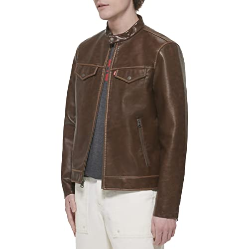 Image of Levi's Men's Faux Leather Racer Jacket