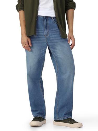 Image of Urbano Fashion Men Mid Rise Loose Jeans